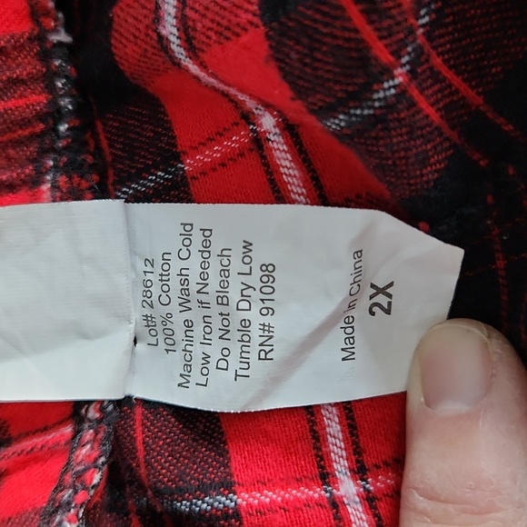 Plaid flannel corvette pj pants 2x - Picture 4 of 4
